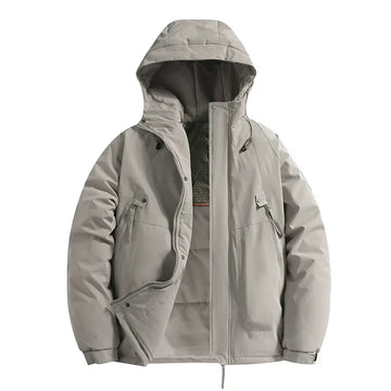Windproof Water-Resistant Insulated Hooded Jacket