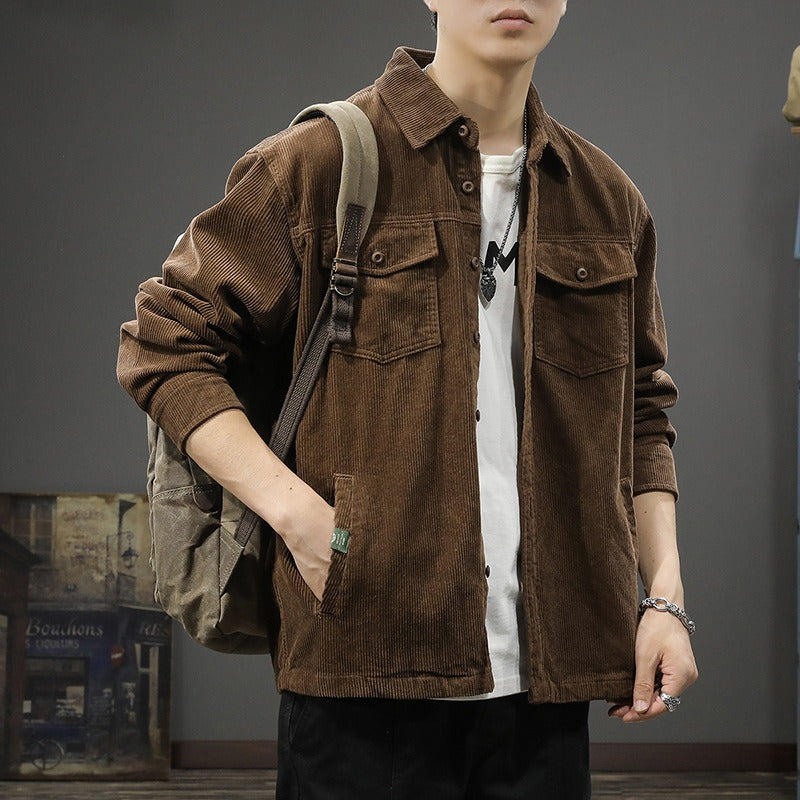 Corduroy Loose Fit Shirt Jacket