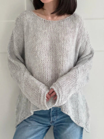 Chunky Knit Off-Shoulder Oversized Sweater