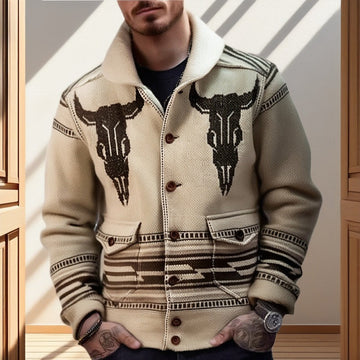 Wool Blend Shawl Collar Hip-Length Jacket