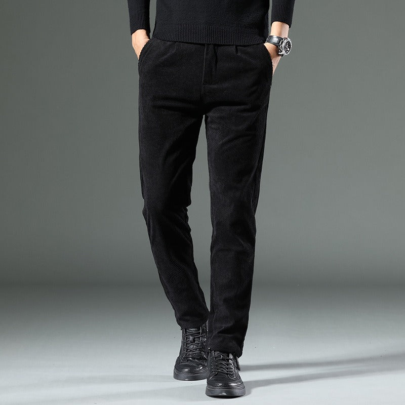 Corduroy Slim Regular Straight Leg Pants