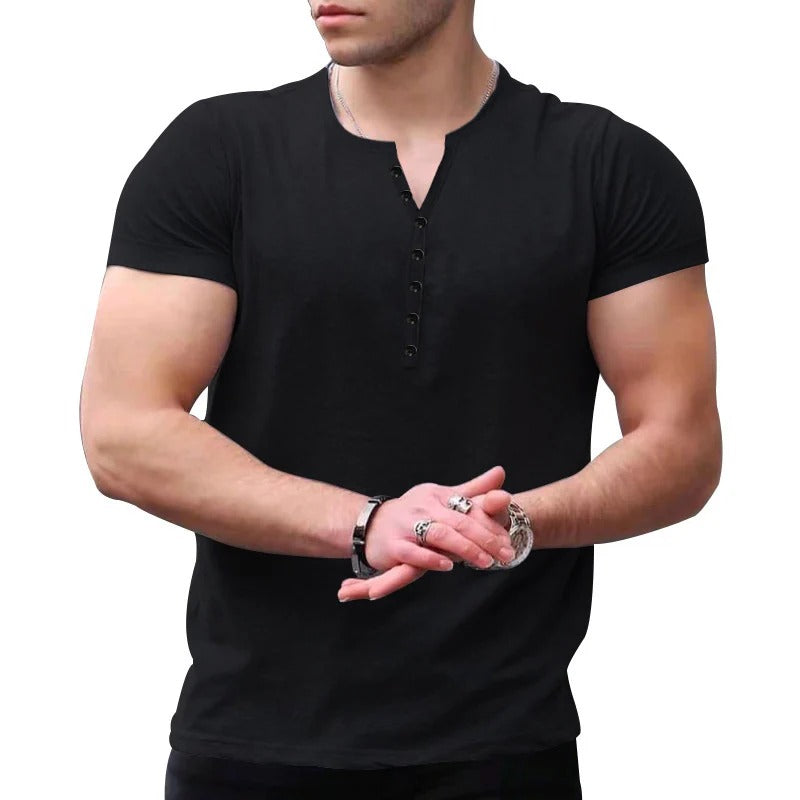 Soft Knit Slim Fit Henley T-Shirt