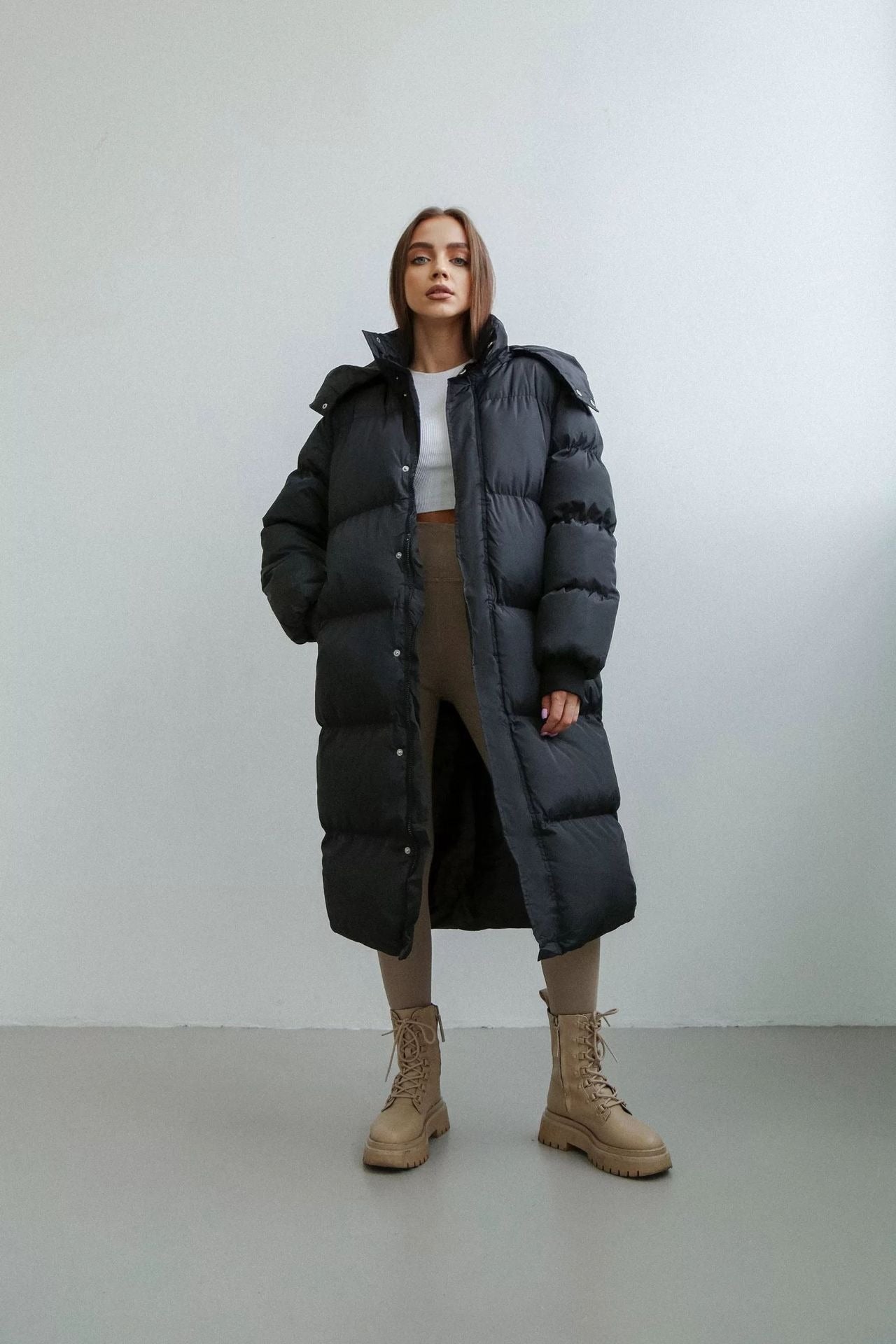 Oversized Insulated Puffer Trench Coat