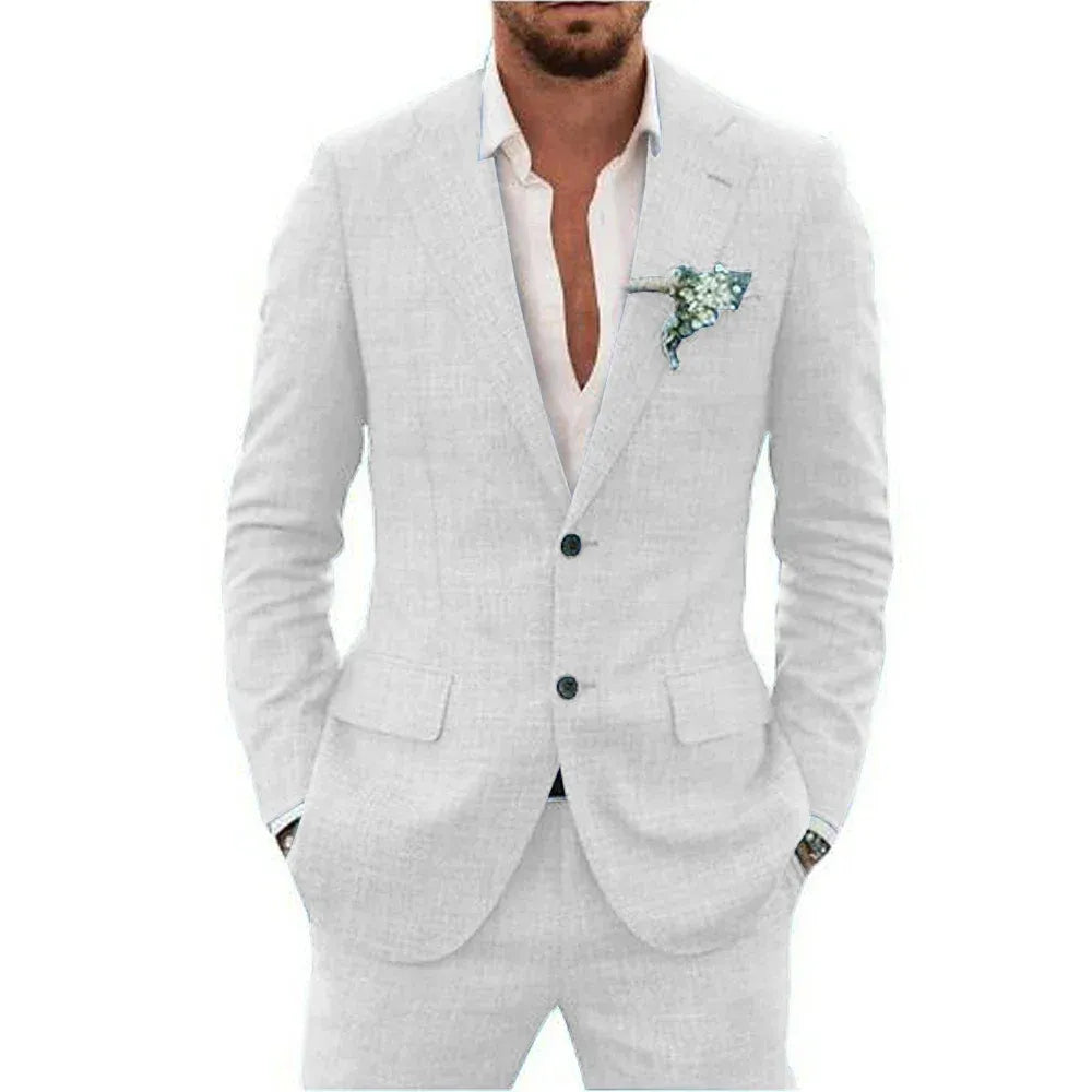 Linen Slim Fit Tailored Suit