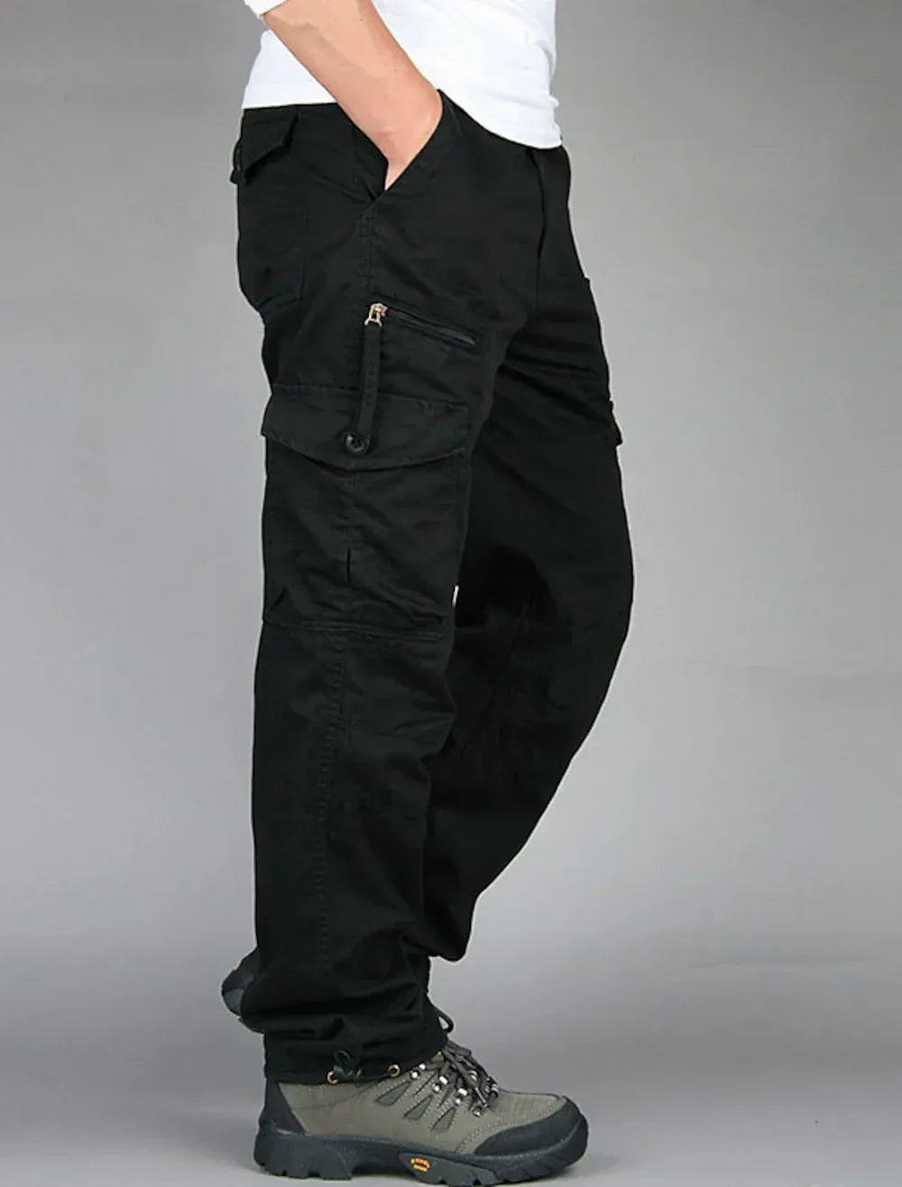 Cotton Multi-Pocket Relaxed Fit Cargo Pants