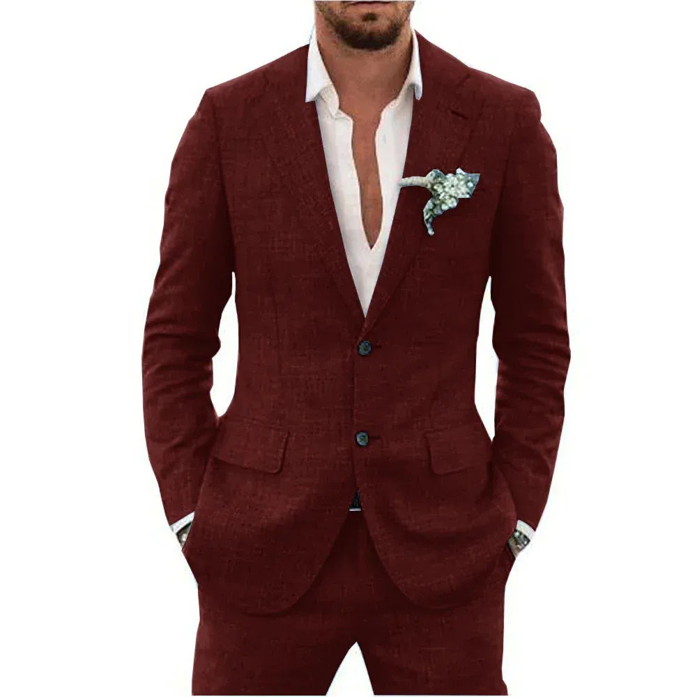 Linen Slim Fit Tailored Suit