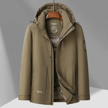 Adjustable Hood Quilted Down Jacket