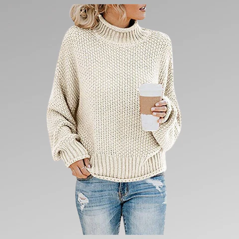 Oversized Wool Blend Chunky Knit Sweater