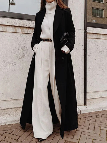 Wool Relaxed Fit Ankle Length Coat