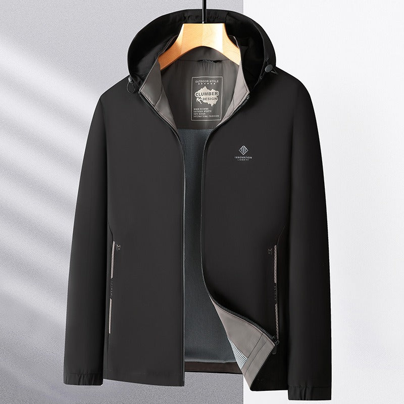 Water-Resistant Reflective Detachable Hood Jacket