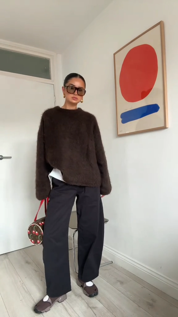 Oversized Fuzzy Texture Pullover Sweater