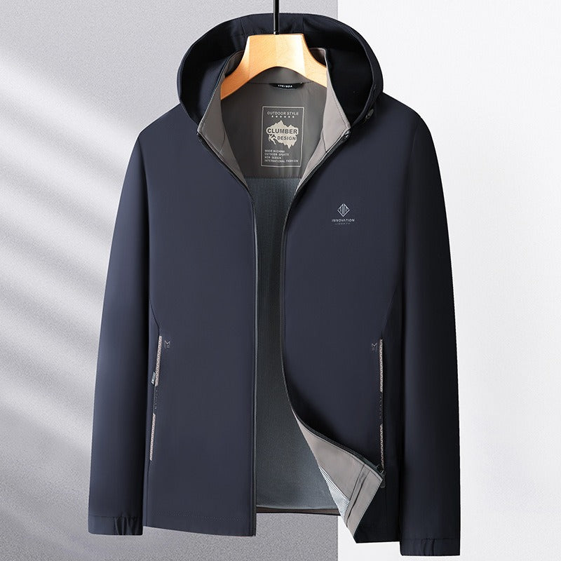 Water-Resistant Reflective Detachable Hood Jacket