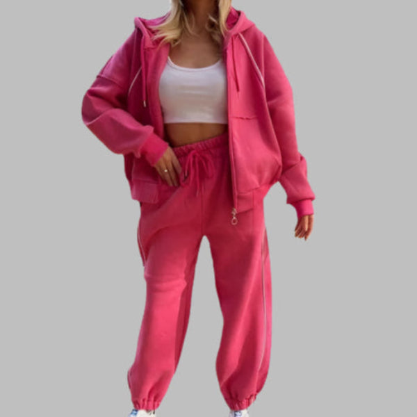 Oversized Cotton Fleece Hoodie and Jogger Set