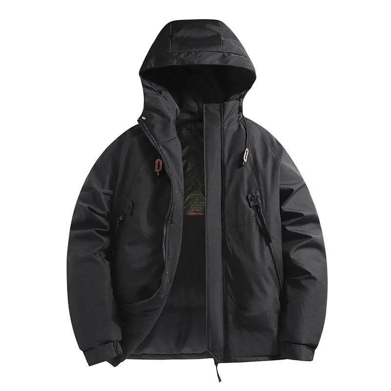 Windproof Water-Resistant Insulated Hooded Jacket