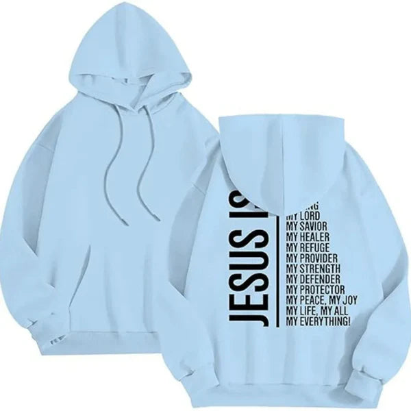 Oversized Graphic Back Fleece Hooded Sweatshirt