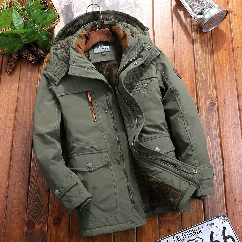 Weather Resistant Sherpa Lined Hooded Quilted Jacket