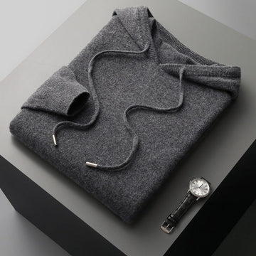 Soft Wool Knit Relaxed Fit Hoodie