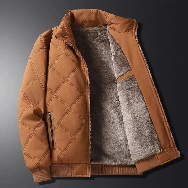 Wind Resistant Fleece Lined Quilted Jacket