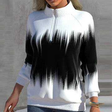 Gradient Half-Zip Relaxed Fit Sweatshirt