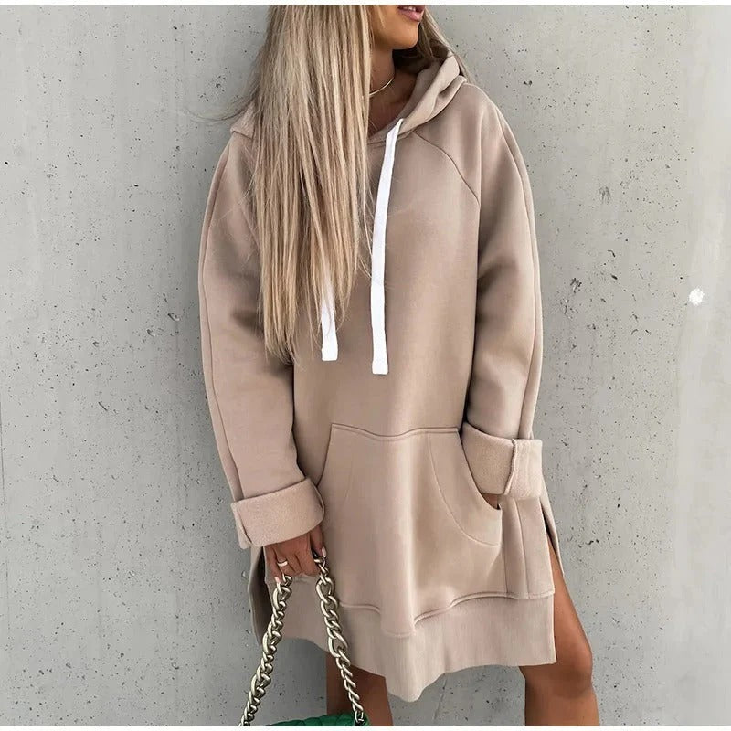 Oversized Fit Kangaroo Pocket Hoodie Dress