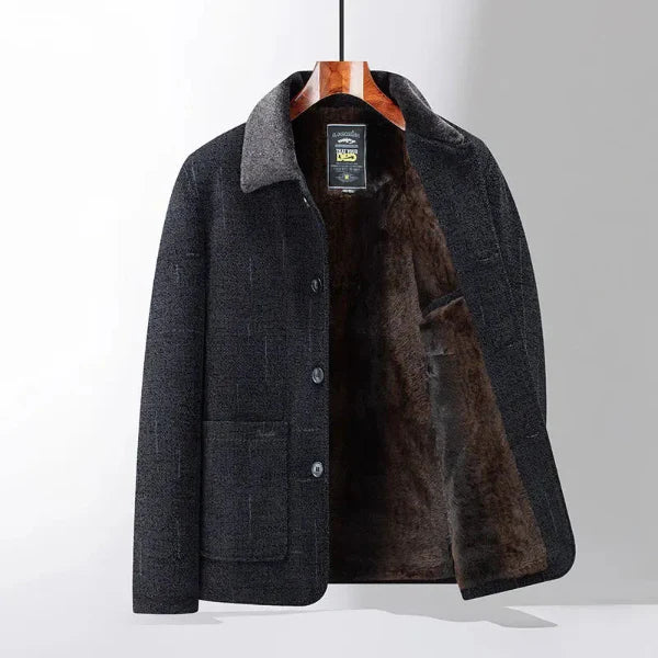 Plush Lined Classic Fit Wool Coat