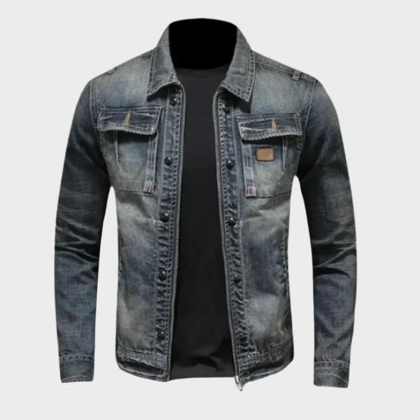 Regular Fit Button Front Denim Jacket