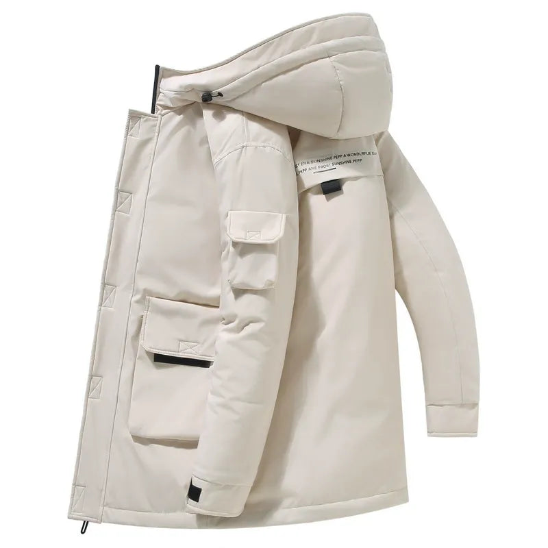 Mid-Length Hooded Jacket