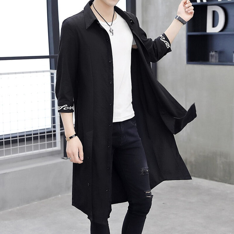 Oversized Cotton Blend Full Length Trench Coat