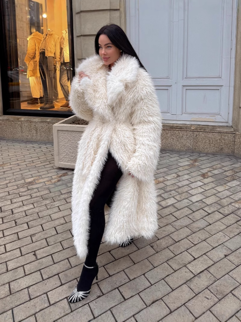 Plush Faux Fur Oversized Jacket