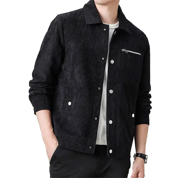 Corduroy Regular Fit Zip Pocket Jacket