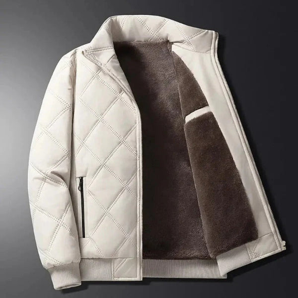 Wind Resistant Fleece Lined Quilted Jacket