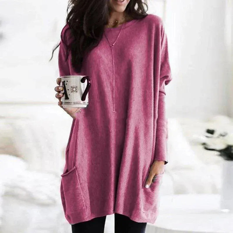Soft Knit Oversized Fit Tunic Pullover