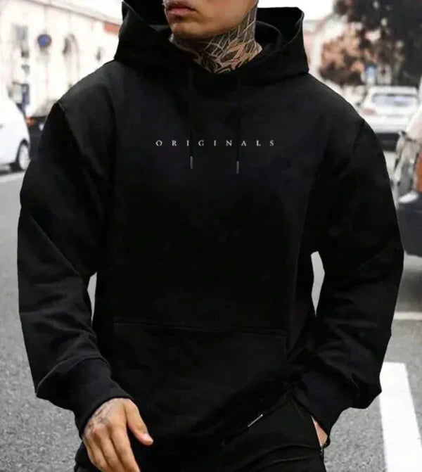 Cotton Blend Relaxed Fit Kangaroo Hoodie