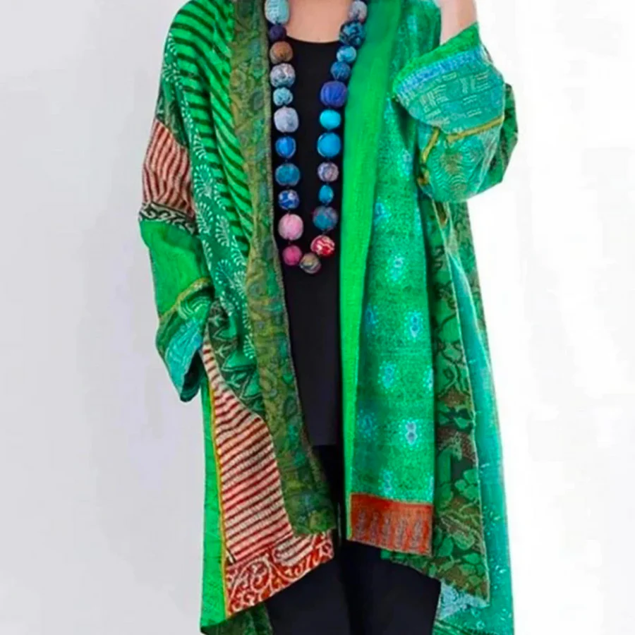 Wool Knit Oversized Long Cardigan