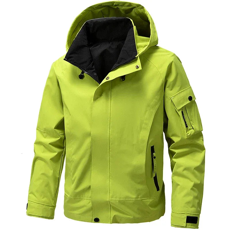 Water-Resistant Utility Pocket Hooded Jacket