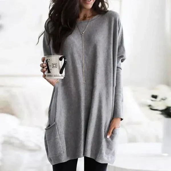 Soft Knit Oversized Fit Tunic Pullover