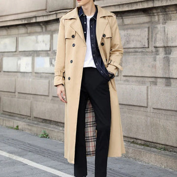 Cotton Tailored Double Breasted Trench Coat