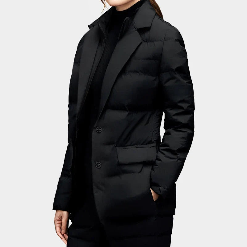 Insulated Quilted Tailored Windbreaker Jacket