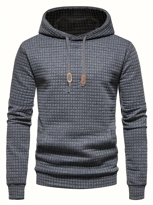 Quilted Texture Regular Fit Pullover Hoodie