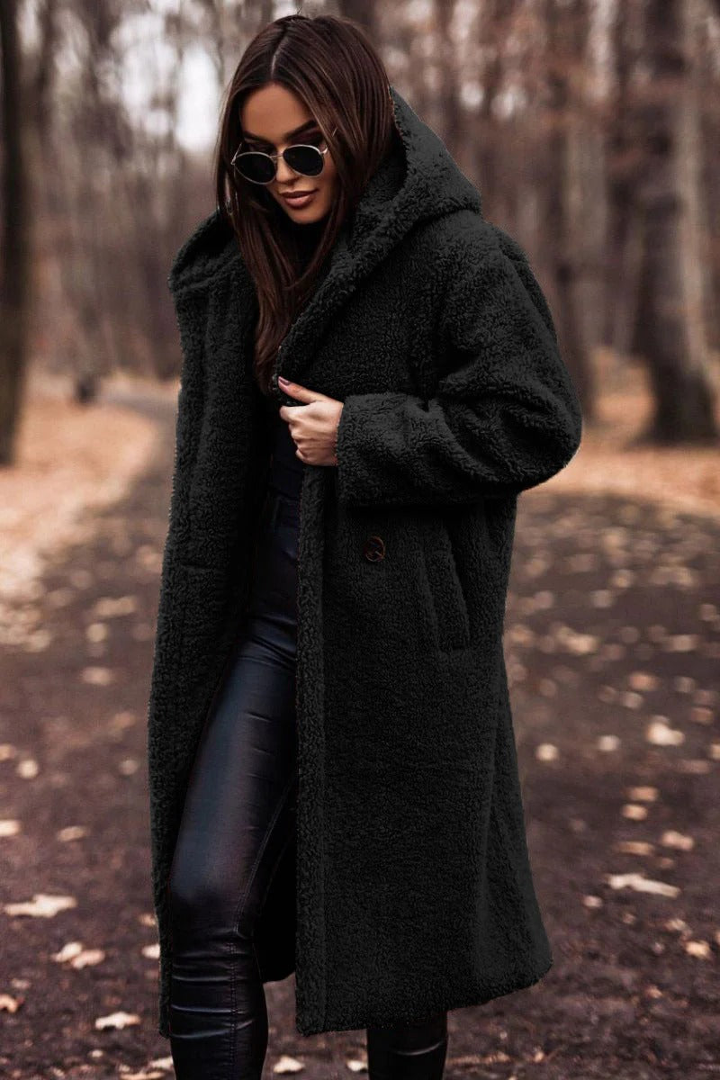 Hooded Plush Fleece Oversized Teddy Coat