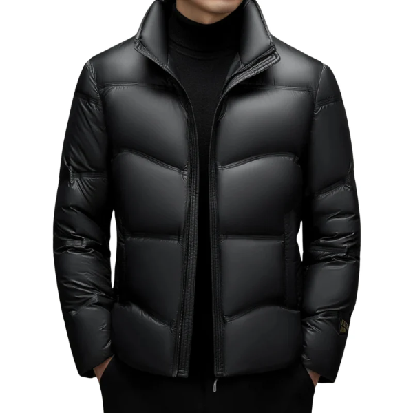 Wind-Resistant Quilted High Collar Down Jacket
