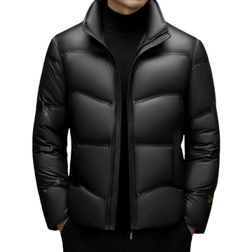 Wind-Resistant Quilted High Collar Down Jacket