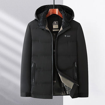 Water-Resistant Insulated Quilted Hooded Jacket