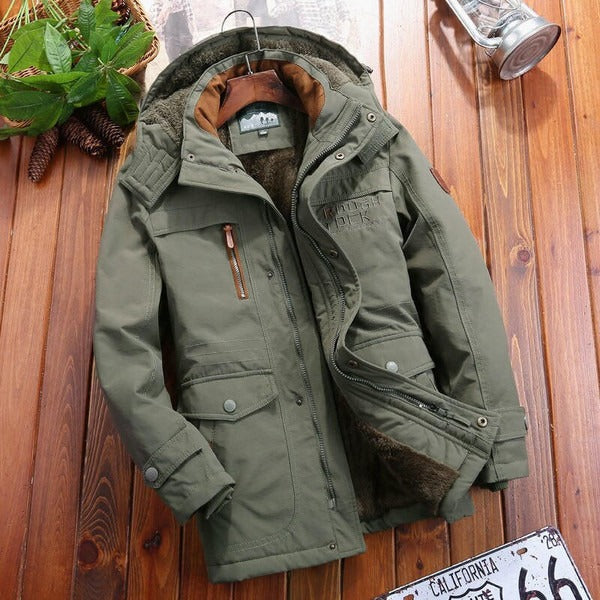 Oversized Hooded Fleece Lined Jacket