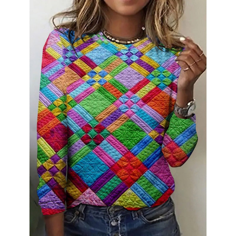 Knit Relaxed Fit Long Sleeve Sweatshirt