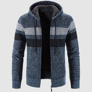Knit Hooded Full Zip Jacket