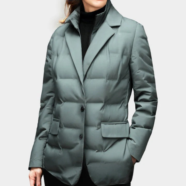 Insulated Quilted Tailored Windbreaker Jacket