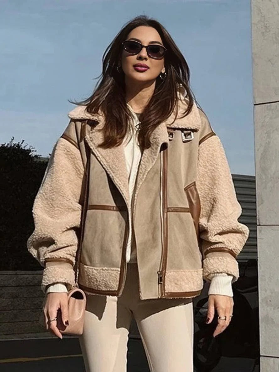 Faux Shearling Oversized Relaxed Fit Jacket