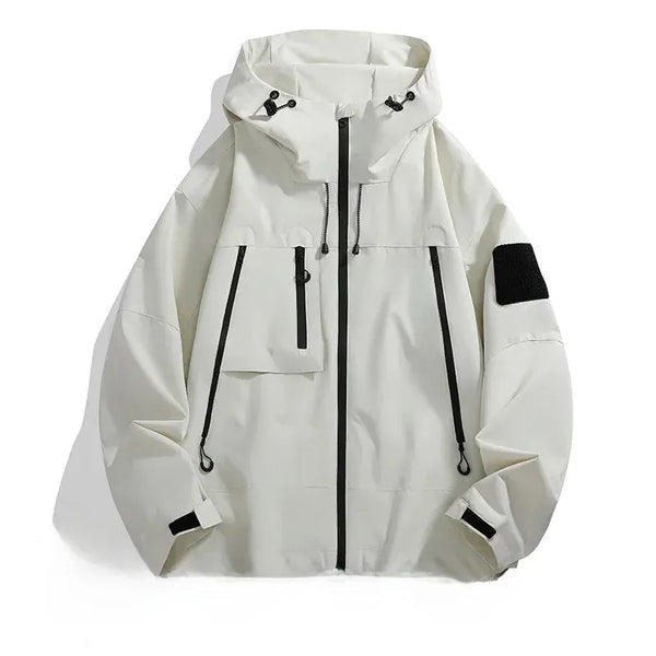 Men’s Jacket – Relaxed Oversized Fit – Wind-Resistant – Hooded – Utility Pockets
