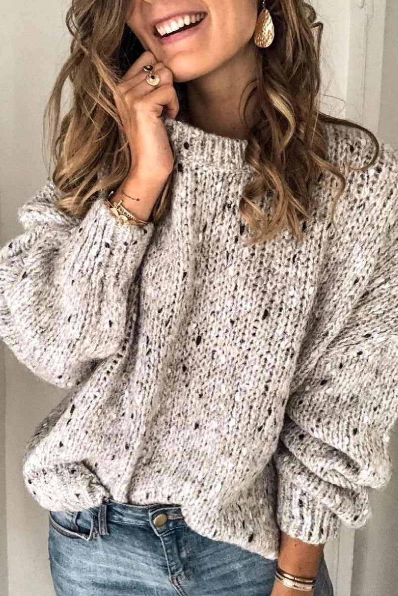 Wool Blend Oversized Chunky Knit Sweater
